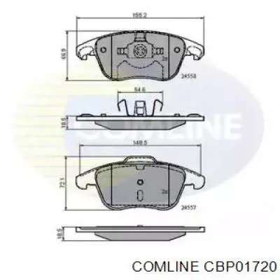 Передние тормозные колодки CBP01720 Comline