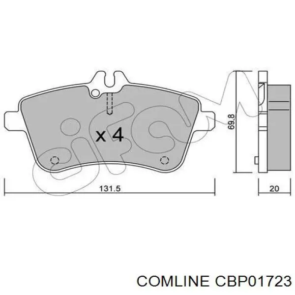 Передние тормозные колодки CBP01723 Comline