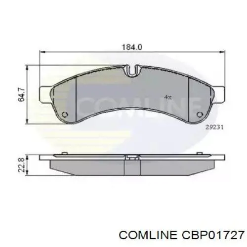CBP01727 Comline задние тормозные колодки