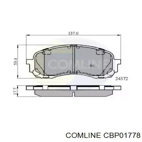 CBP01778 Comline передние тормозные колодки