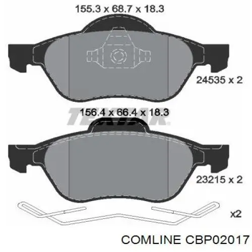 Колодки Comline CBP02017 цена, от 26.59 USD