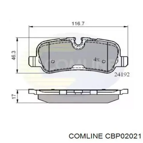 Задние тормозные колодки CBP02021 Comline