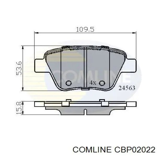 CBP02022 Comline sapatas do freio traseiras de disco