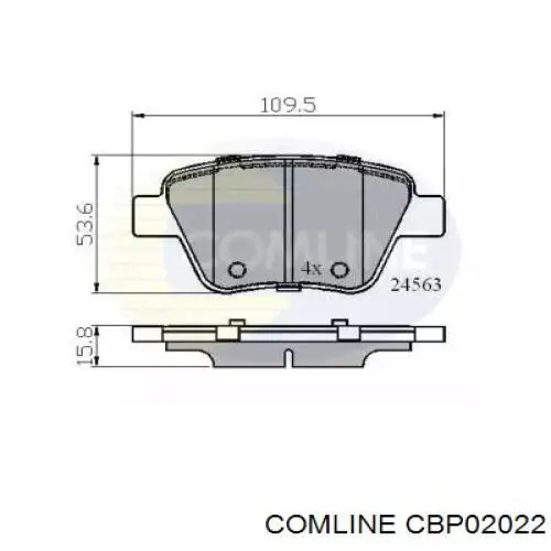 Pastillas de freno traseras CBP02022 Comline