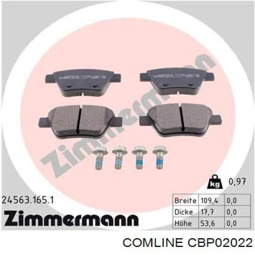 Купить CBP02022 Comline Колодки тормозные задние, дисковые