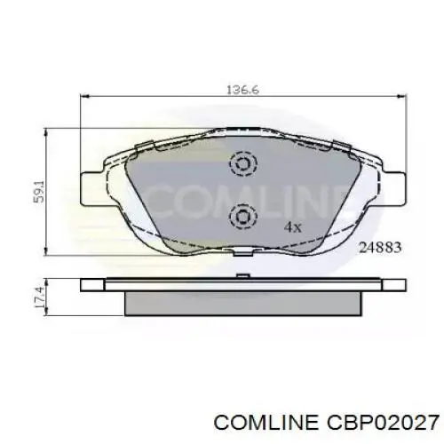 Передние тормозные колодки CBP02027 Comline