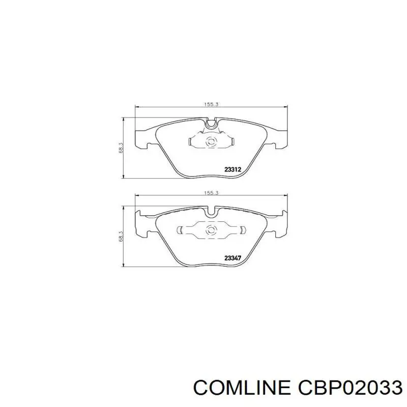 Передние тормозные колодки CBP02033 Comline