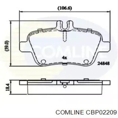 Задние тормозные колодки CBP02209 Comline