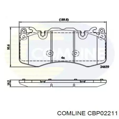 Передние тормозные колодки CBP02211 Comline