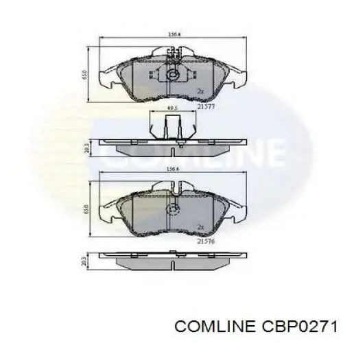 Тормозные колодки Comline CBP0271