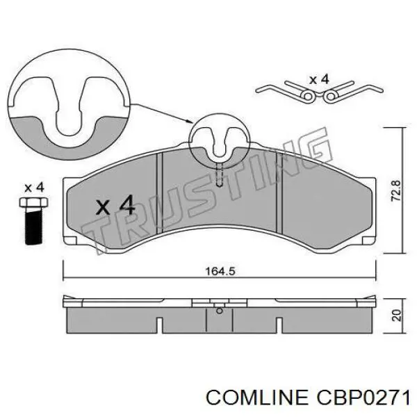 Колодки Comline CBP0271 цена, от 20.85 USD