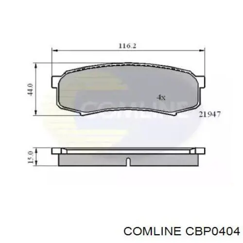 Задние тормозные колодки CBP0404 Comline