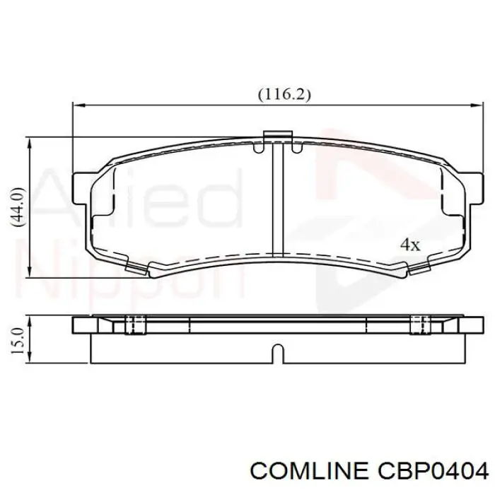 Купить CBP0404 Comline Колодки тормозные задние, дисковые
