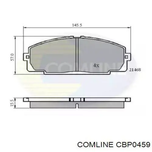 Передние тормозные колодки CBP0459 Comline