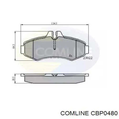 Передние тормозные колодки CBP0480 Comline