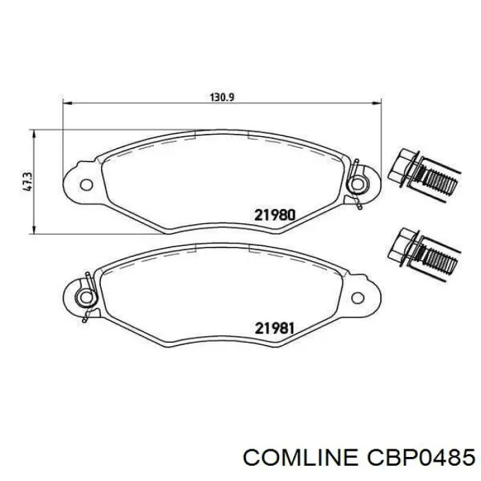 Передние тормозные колодки CBP0485 Comline