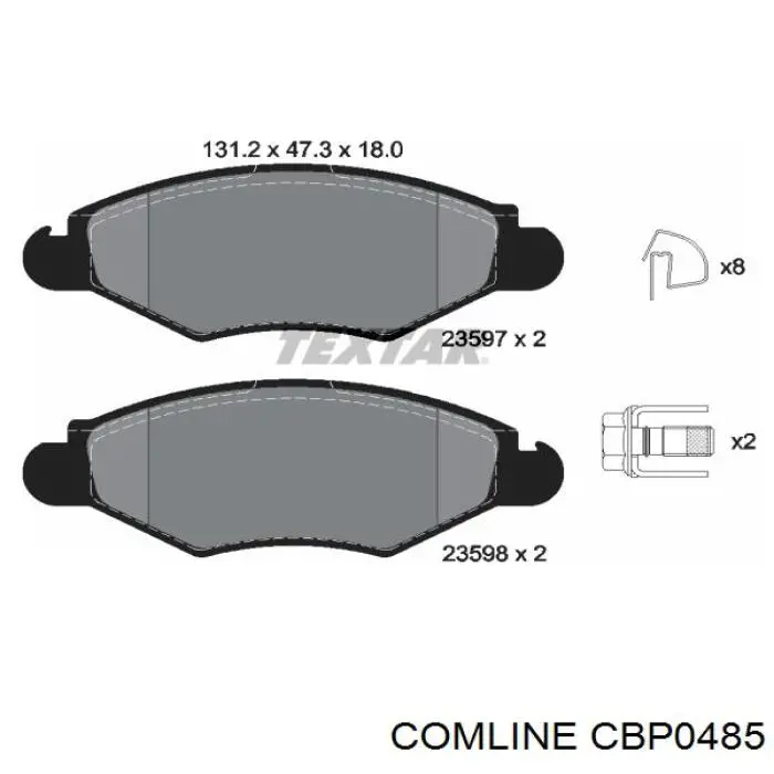 Тормозные колодки Comline CBP0485