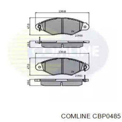 Передние тормозные колодки CBP0485 Comline