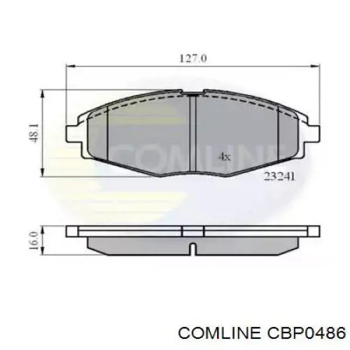 Передние тормозные колодки CBP0486 Comline