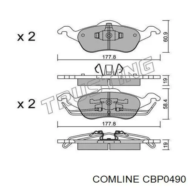 Передние тормозные колодки CBP0490 Comline