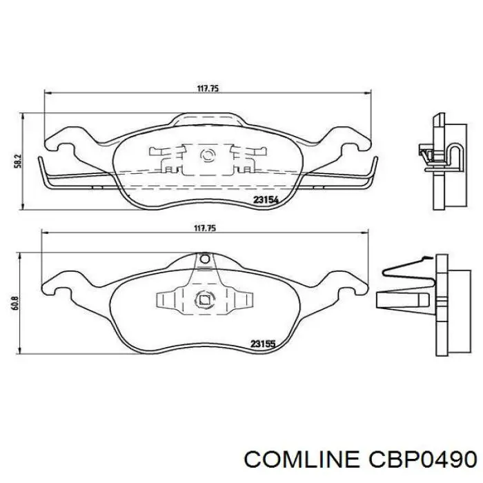 Тормозные колодки Comline CBP0490