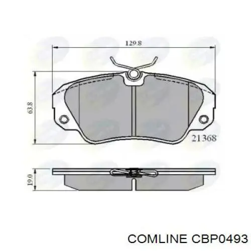 Передние тормозные колодки CBP0493 Comline