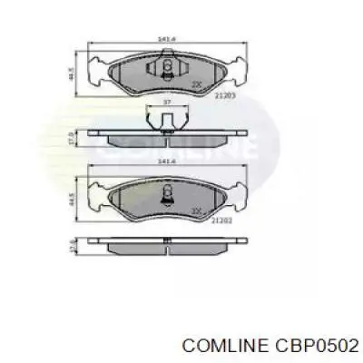 Передние тормозные колодки CBP0502 Comline