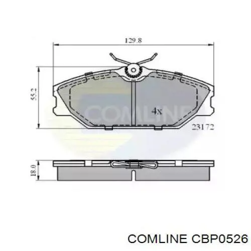 CBP0526 Comline колодки тормозные передние дисковые