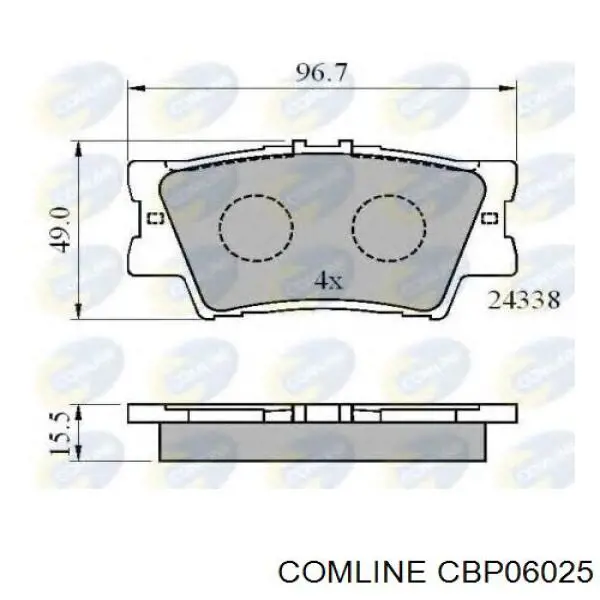 Задние тормозные колодки CBP06025 Comline