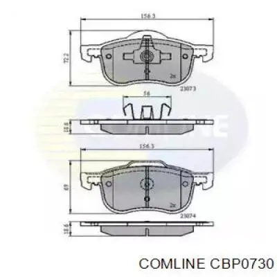 Передние тормозные колодки CBP0730 Comline