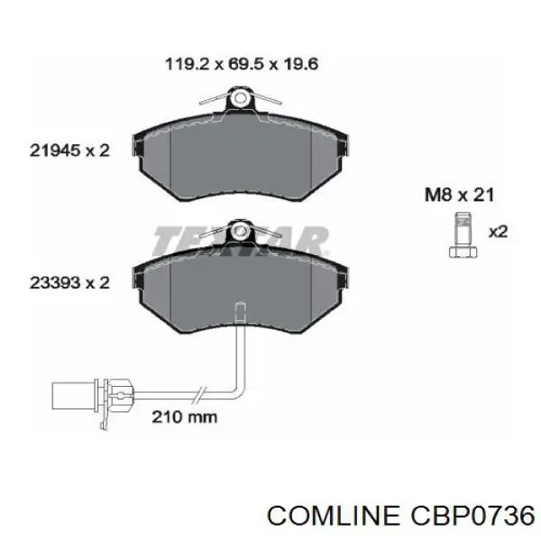 Купить CBP0736 Comline Колодки тормозные