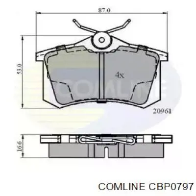 Задние дисковые колодки Comline CBP0797