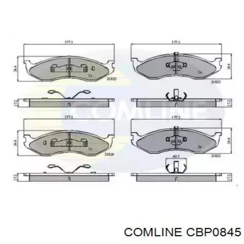 Передние тормозные колодки CBP0845 Comline