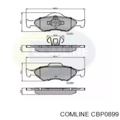 CBP0899 Comline передние тормозные колодки