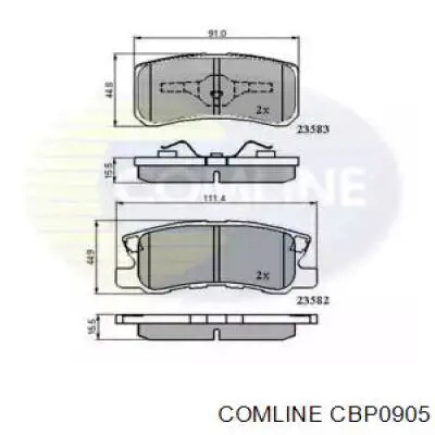 Задние тормозные колодки CBP0905 Comline