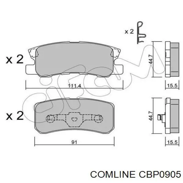 Колодки дисковые  Comline CBP0905 цена, от 15.83 USD