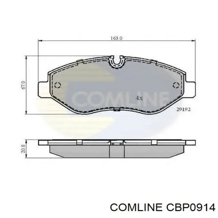 Колодки дисковые  Comline CBP0914 цена, от 15.87 USD