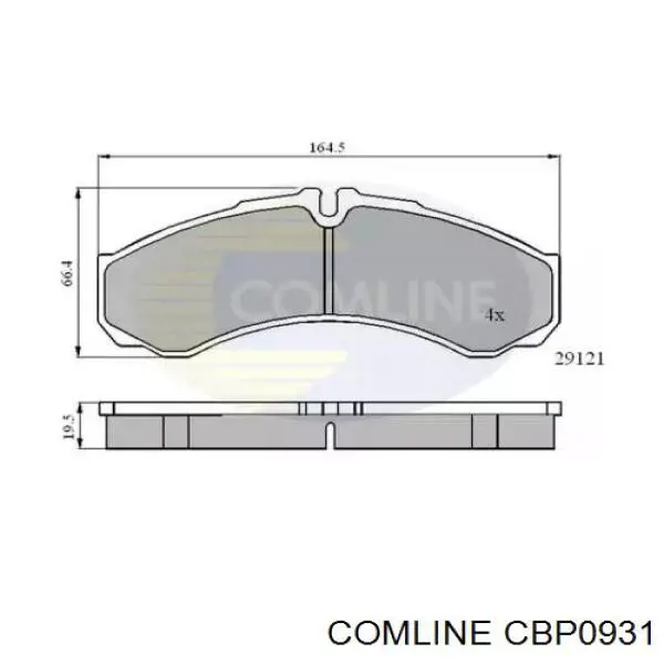 Задние тормозные колодки CBP0931 Comline