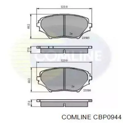 Передние тормозные колодки CBP0944 Comline