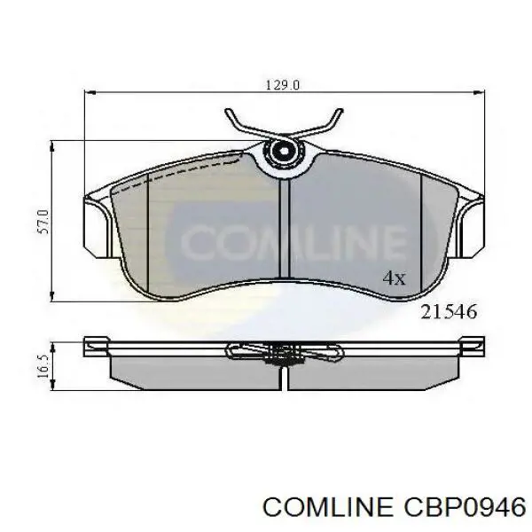 Задние тормозные колодки CBP0946 Comline
