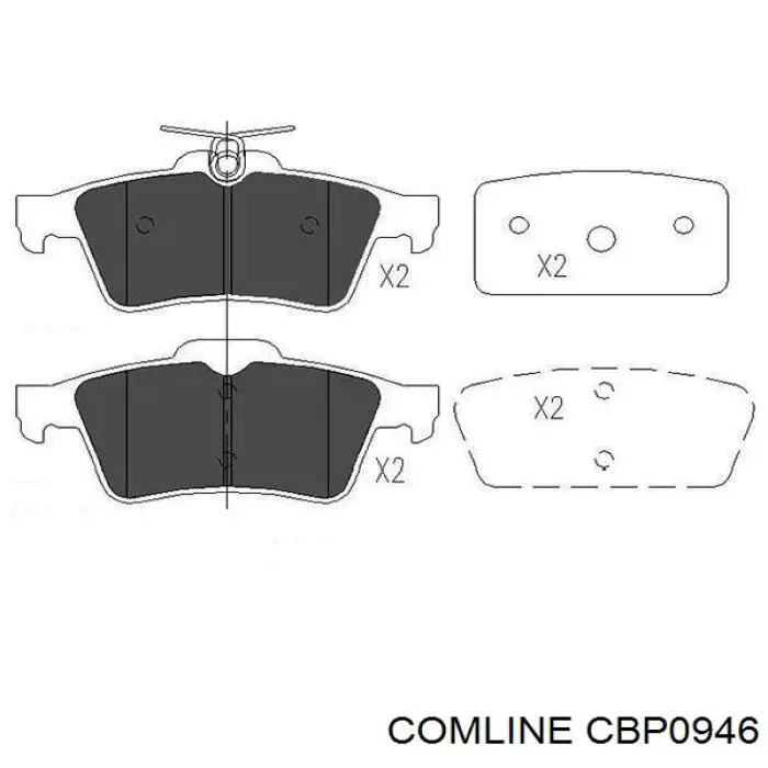 Задние дисковые колодки Comline CBP0946