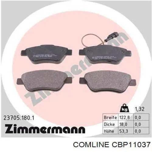 Купить CBP11037 Comline Колодки тормозные