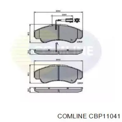 Колодки тормозные задние дисковые Comline CBP11041