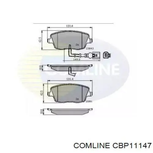 CBP11147 Comline колодки тормозные передние дисковые