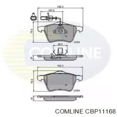 Передние тормозные колодки CBP11168 Comline