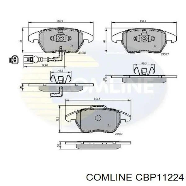 Колодки тормозные передние дисковые COMLINE CBP11224