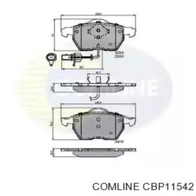 CBP11542 Comline колодки тормозные передние дисковые