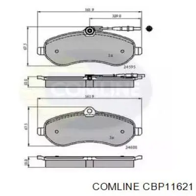 Передние тормозные колодки CBP11621 Comline