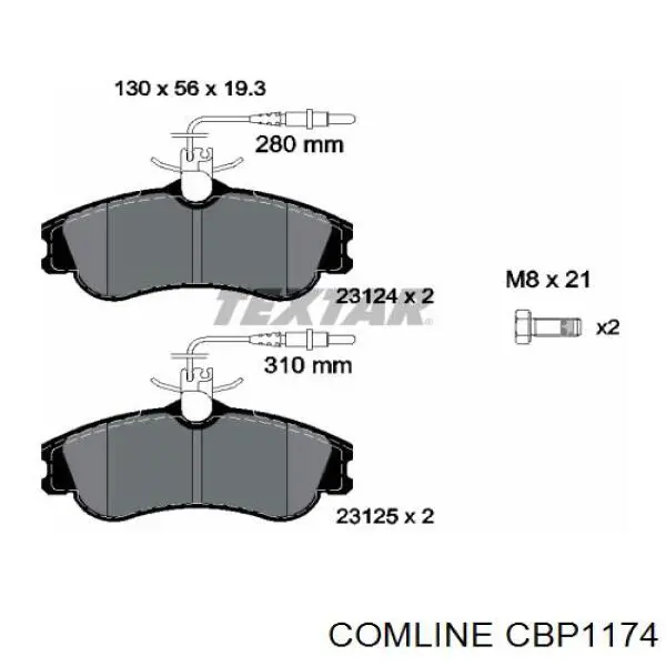 Колодки Comline CBP1174 цена, от 17.30 USD