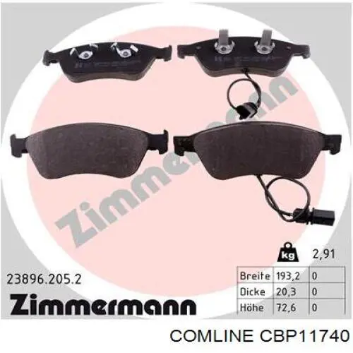 Колодки Comline CBP11740 цена, от 49.26 USD